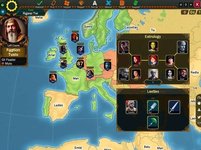 Aurangzeb S Challenge gameplay screenshot showing strategic map